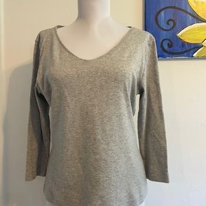 Ann Taylor Loft-long sleeve V neck